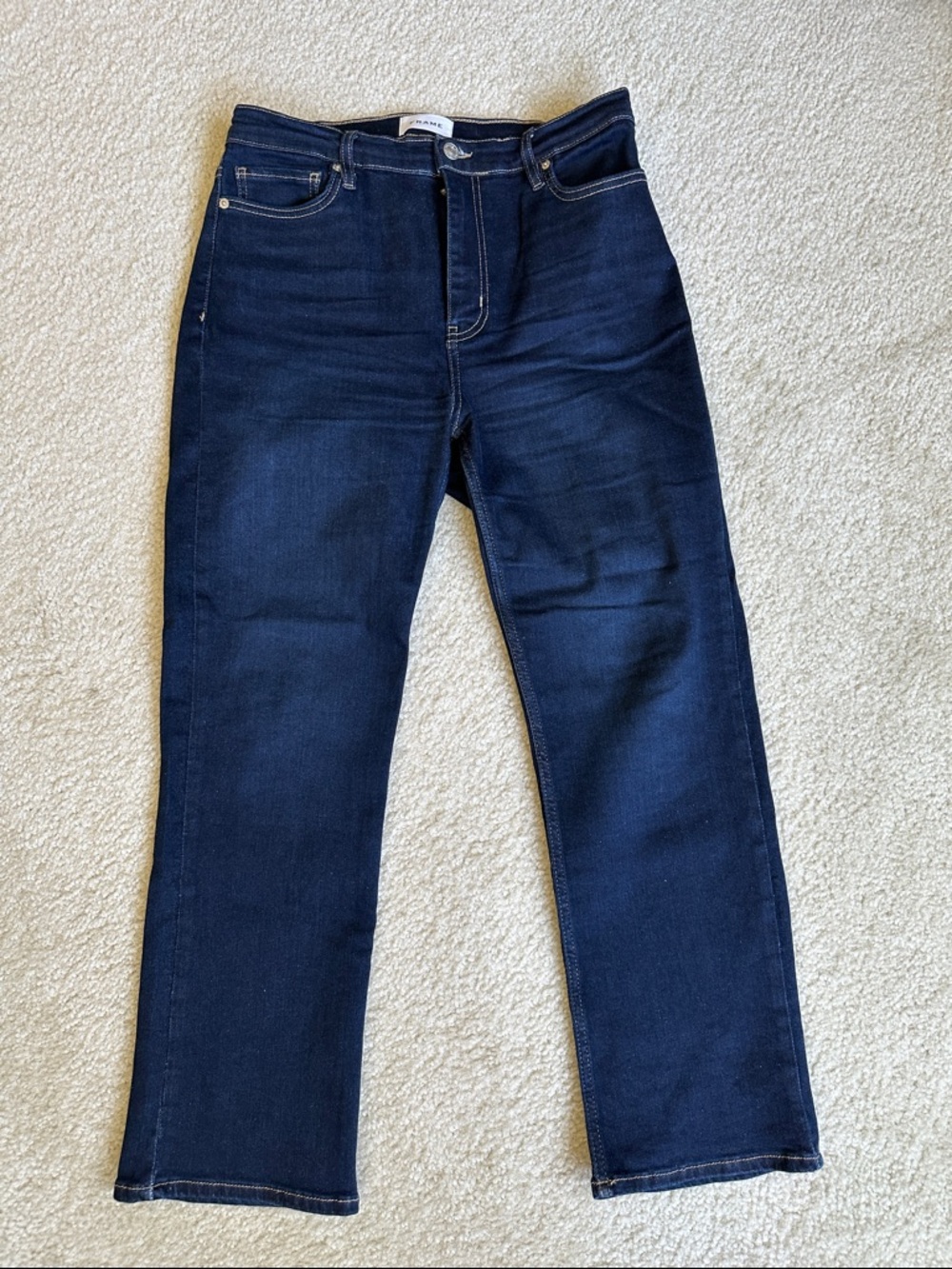 Frame Denim Women's Dark Blue Straight-Leg Jeans